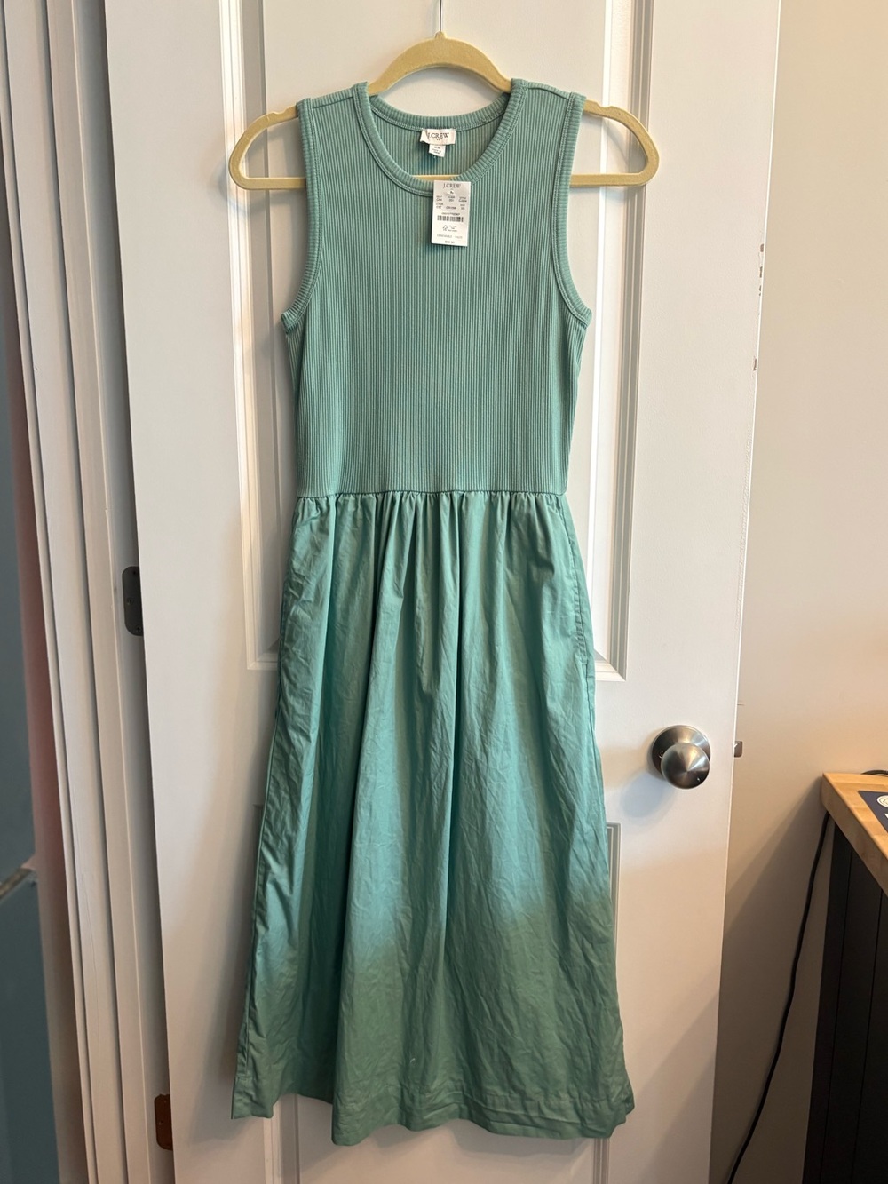 J. Crew XS Sleeveless Light Green Maxi Dress